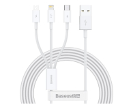 BASEUS Superior Series, USB-A do micro USB/USB-C/Lightning, 3.5A, 1.2m (biały) - 1266443 - zdjęcie 1